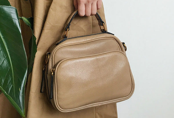 Genuine Leather Cute Handbag Crossbody Bag Shoulder Bag Women Leather Purse