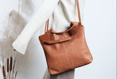Handmade Genuine Leather Handbag Tote Bag Shopper Bag Shoulder Bag Purse For Women