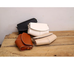 Cute LEATHER Side Bags Sling Bag WOMEN Saddle SHOULDER BAG Small Crossbody Purses FOR WOMEN