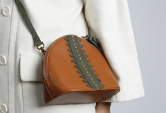 Genuine Leather Cute Crossbody Bag Shell Tassels Clutch Wallet Shoulder Bag Women Leather Purse