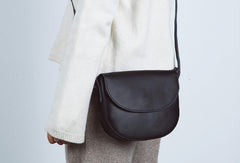 Cute Leather Women Round Crossbody Bag Shoulder Bag Purse for Women