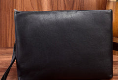 Handmade Genuine Leather Clutch Zip Long Wallet Purse Bag For Mens
