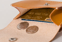 Handmade Leather billfold trifold wallet wallet purse cute small women wallet - EverHandmade