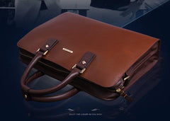 Leather Mens Briefcase Work Bag Business Bag Laptop Bag for men