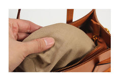 Brown Womens Leather Tote Purse Handbag Shoulder Bag Small for Women Leather Shopper Bag - EverHandmade