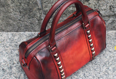 Handmade Leather Handbag Doctor Bag Purse Crossbody Shoulder Bag for Girl Women Lady - EverHandmade