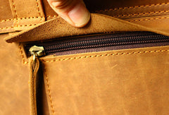 Handmade Leather Mens Cool Messenger Bag Briefcase Square Bag Chest Bag Bike Bag Cycling Bag for men