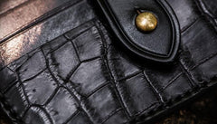 Handmade Leather Mens Cool billfold Wallets Card Holder Small Card Slim Wallets for Men