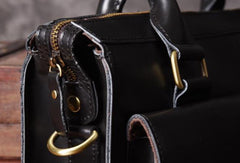 Handmade leather men Briefcase messenger vintage shoulder laptop bag vintage bag