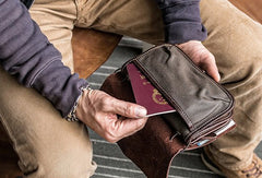 passport wallet for travel Cool Travel Wallet Leather Clutch Wallet Purse Mens Travel Wallet Passport Travel Wallet