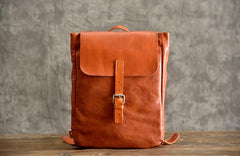 Brown Leather Mens Women Backpack Satchel Backpack School Backpack for men