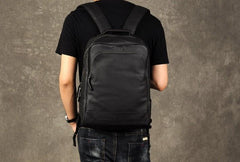 Cool Leather Mens Backpack Large Black Travel Backpack Hiking Backpack for men