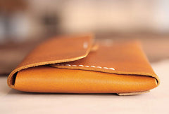 Handmade leather detachable clutch purse long wallet purse clutch women - EverHandmade