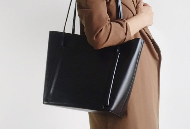 Genuine Leather Handbag purse Large Shoulder bag Tote Bag Shopper Bag for Women - EverHandmade