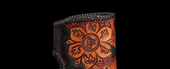 Handmade Leather Tooled Chinese Dragon Biker Wallet Mens Cool billfold Chain Wallet Trucker Wallet with Chain