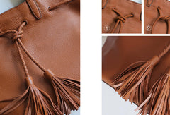 Handmade Genuine Leather Handbag Tote Bag Shopper Bag Shoulder Bag Purse For Women - EverHandmade