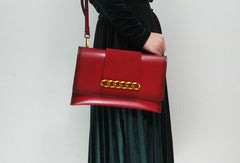 Genuine Leather Clutch Bag Purse Shoulder Bag for Women Leather Crossbody Bag - EverHandmade