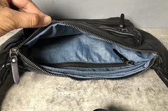 Leather Men Fanny Pack Small Waist Bag Hip Pack Belt Bag Bumbag for Men