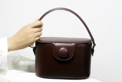 Genuine Leather Doctor Bag Bucket Bag Handbag Shoulder Bag for Women Leather Crossbody Bag - EverHandmade