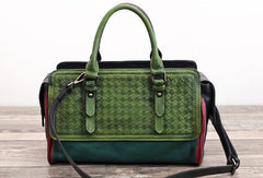 Genuine Handmade Woven Vintage Leather Handbag Shoulder Bag Women Leather Purse - EverHandmade