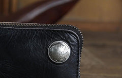 Handamde Genuine Leather Mens Cool Key Wallet Card Slim Wallet Key Holder Car Key Case for Men