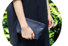 Genuine Leather Long Wallet Zipper Clutch Wallet Coin Change Makeup Wallet Purse For Women