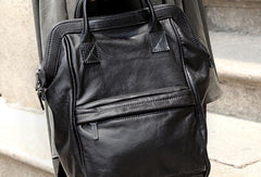 Genuine handmade Handbag Leather backpack bag shoulder bag black women leather purse - EverHandmade