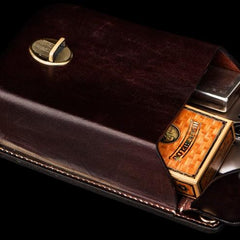 Leather Belt Pouches Mens Small Cases Waist Bag Hip Pack Belt Bag Fanny Pack Bumbag for Men