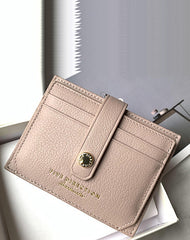 Cute Women Mocha Green Sheepskin Card Holder Slim Card Wallet Mocha Green Small Card Holder Credit Card Holder For Women