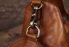 Cool Leather Mens Chest Bag Sling Bag Vintage Leather Sling Bags for Men - EverHandmade