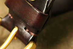 Genuine Leather Mens Leather Men Brown Black Belt for Men Cool Leather Belt - EverHandmade