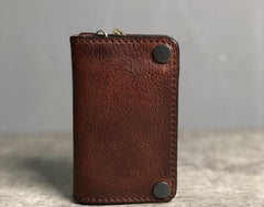 Handamde Genuine Leather Mens Cool Key Wallet Card Slim Wallet Key Holder Car Key Case for Men