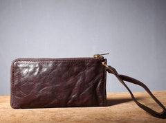 leather zip wallet mens long leather wallet zip around wallet long wallets for men 