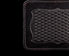 Handmade Leather Fine Horse Tooled Mens billfold Wallet Cool Leather Wallet Slim Wallet for Men