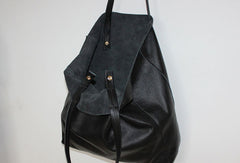 Handmade Vintage Leather Oversize Tote Bag Shoulder Bag Handbag For Women - EverHandmade