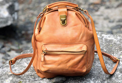 Handmade Leather cute backpack bag shoulder bag green women leather purse - EverHandmade