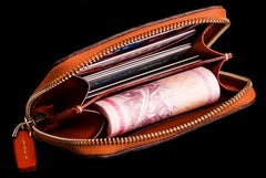 Handmade Leather Tibetan Mens billfold Wallets Cool Chain Wallet Small Biker Wallet for Men