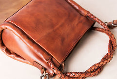 Handmade vintage handbag tote bag leather crossbody bag purse shoulder bag women - EverHandmade