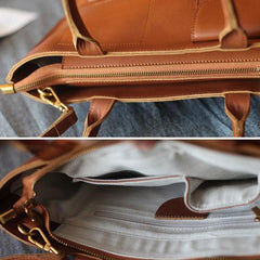 Womens Leather Tote Bag Zip Top Tote Bag - Annie Jewel