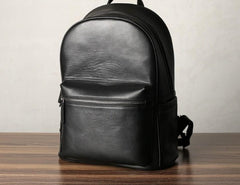 Leather Mens Large Cool Backpack Black Travel Backpack Hiking Backpack for men