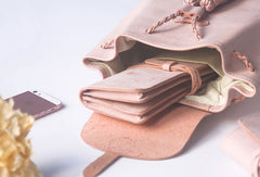 Handmade leather purse backpack beige bag shoulder bag satchel bag purse women - EverHandmade