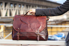 Handmade messenger bag briefcase satchel purse leather crossbody bag  shoulder bag women