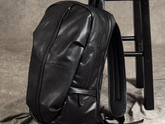 Leather Mens Cool Large Backpack Black Travel Backpacks Hiking Backpack for men