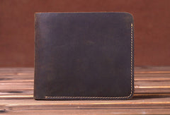 Handmade Genuine Leather Wallet billfold Leather Wallet Bifold Slim Wallet Purse Bag For Mens