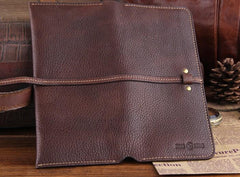 Genuine Leather Mens Cool Slim Long billfold Leather Wallet Men Small Wallets Bifold for Men