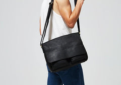 Handmade Leather Mens Cool Shoulder Bags Messenger Bag for men
