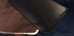 Genuine Leather Mens Cool Long Leather Wallet Zipper Clutch Wristlet Wallet for Men