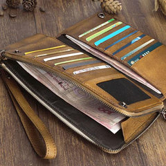 male wallet with chain​ Mens Keyring Wallet Cool Biker Chain Wallet Keyring Wallet Leather Wristlet Clutch Wallet