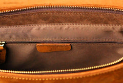 Vintage Leather Mens Messenger Bag Briefcase Side Bag Brown Work Bag Business Bag For Men - EverHandmade