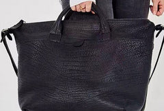 Black Fashion Leather Handbag Work Bag Shoulder Bag Purse For Women